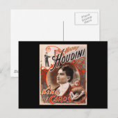 Harry Houdini King of Cards Postkarte (Vorne/Hinten)