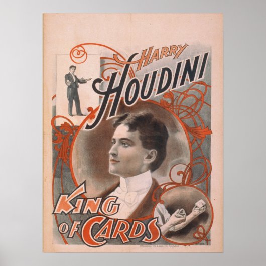 Harry HOUDINI Magician VAUDEVILLE Poster (Vorne)
