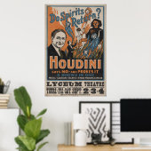 Harry HOUDINI Mentalist VAUDEVILLE Poster (Heimbüro)