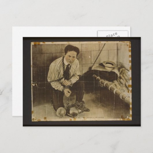 Harry Houdini Postkarte (Vorne/Hinten)