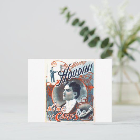 Harry Houdini Postkarte (Stehend Vorderseite)