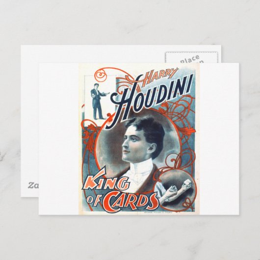 Harry Houdini Postkarte (Vorne/Hinten)