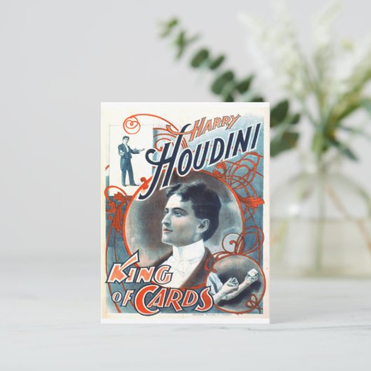 Harry Houdini Postkarte (Stehend Vorderseite)