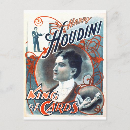 Harry Houdini Postkarte (Vorderseite)