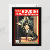 Harry Houdini Pulp Fiktion Style Illustration Postkarte (Vorne/Hinten)