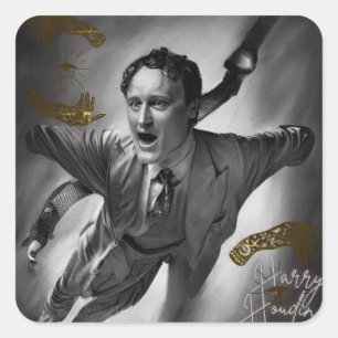 Harry Houdini Stickers Portrait Art Pop