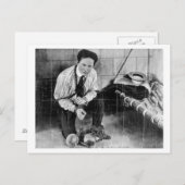 Harry Houdini über die Flucht aus dem Gefängnis Postkarte (Vorne/Hinten)
