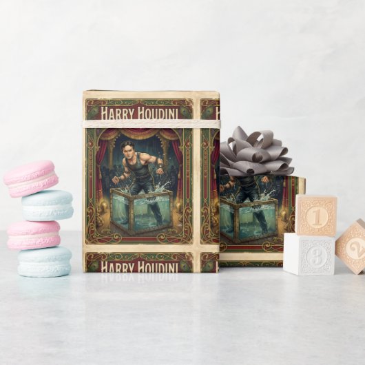 Harry Houdini Vintage Wrapping Paper Geschenkpapier (Babyparty)