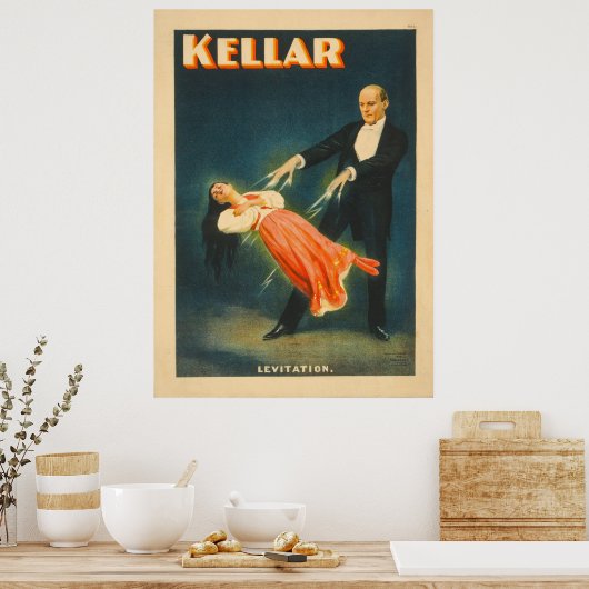 Harry Kellar Magician Lithograph Poster (Küche)