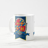 Harry Letter H heraldry red blue name bedeutet Kaffeetasse (Vorderseite Links)
