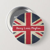 Harry-LIEBEN Meghan königlicher Hochzeits-Knopf Button (Vorne & Hinten)