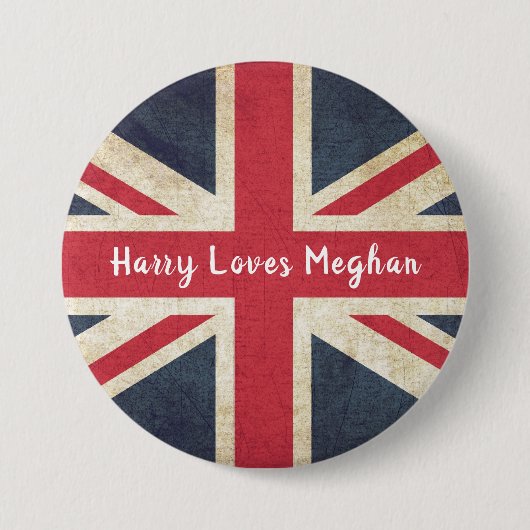 Harry-LIEBEN Meghan königlicher Hochzeits-Knopf Button (Vorderseite)