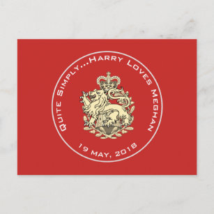Harry Lieben Meghan Royal Wedding Custom Postcard Postkarte