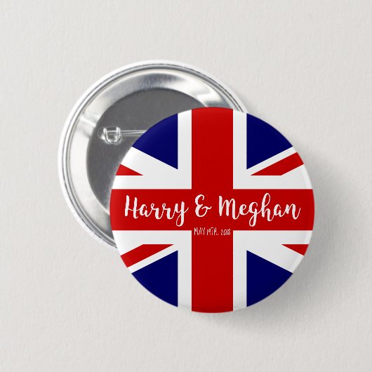 Harry & Meghan | Königliche Hochzeitsfeier Button (Vorne & Hinten)
