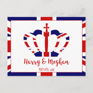 Harry & Meghan Krone Feier der königlichen Hochz Einladungspostkarte