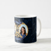 Harry+Meghan Mitternachtsblauer Marmor Kaffeetasse (VorderseiteRechts)