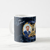 Harry+Meghan Mitternachtsblauer Marmor Kaffeetasse (Vorderseite Links)