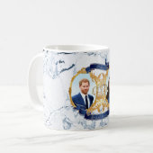 Harry+Meghan Mitternachtsblauer Marmor Kaffeetasse (Vorderseite Links)
