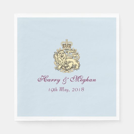 Harry Meghan Posh Royal Wedding Party Napkins Serviette (Vorderseite)