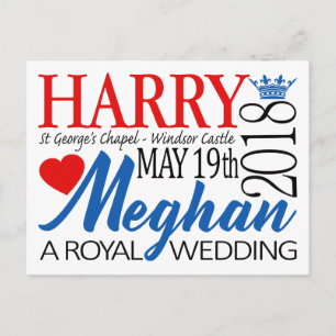 Harry & Meghan Wedding, 19. Mai 2018 Postkarte