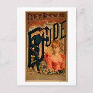 Harry Montagues Comedy-"Dude" Theaterplakat Postkarte