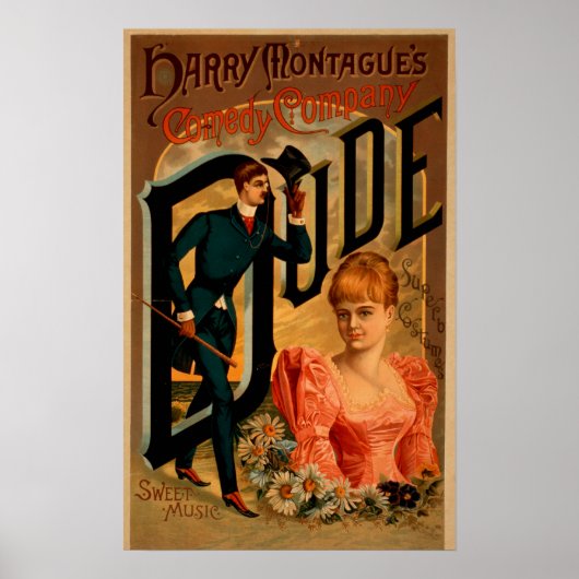 Harry Montague's Comedy "Typ" Theaterposter Poster (Vorne)