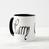 Harry, Name, Logo, Black Ringer Combo Tasse. Tasse (Vorderseite Links)