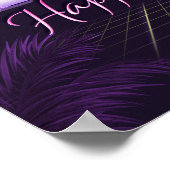 Harry Name Vorname lila retro Poster Geburtstag (Ecke)