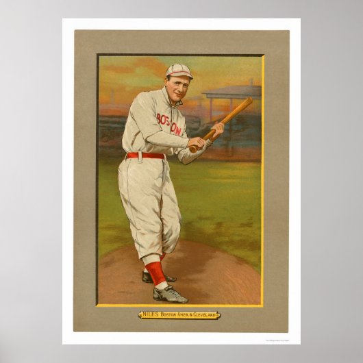 Harry Niles Red Sox Baseball 1911 Poster (Vorne)
