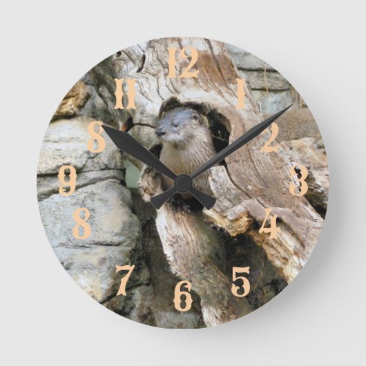 Harry Otter Runde Wanduhr (Vorderseite)