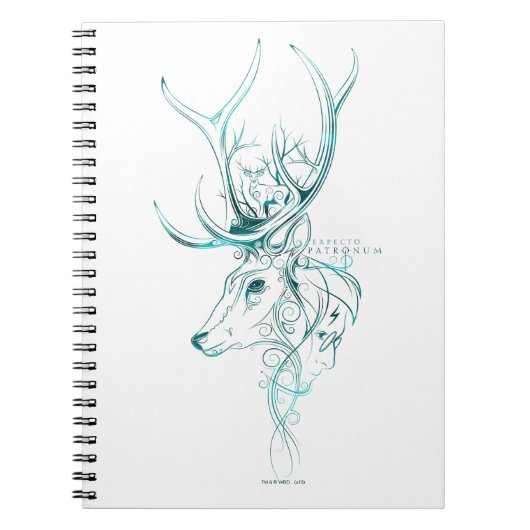 Harry Potter | Aguamenti EXPECTO PATRONUM™ Hirsch Notizblock (Vorderseite)