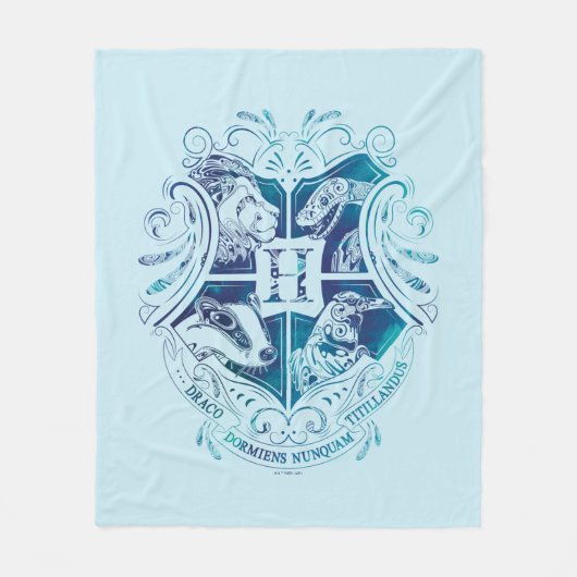 Harry Potter | Aguamenti HOGWARTS™ Wappen Fleecedecke (Vorderseite)