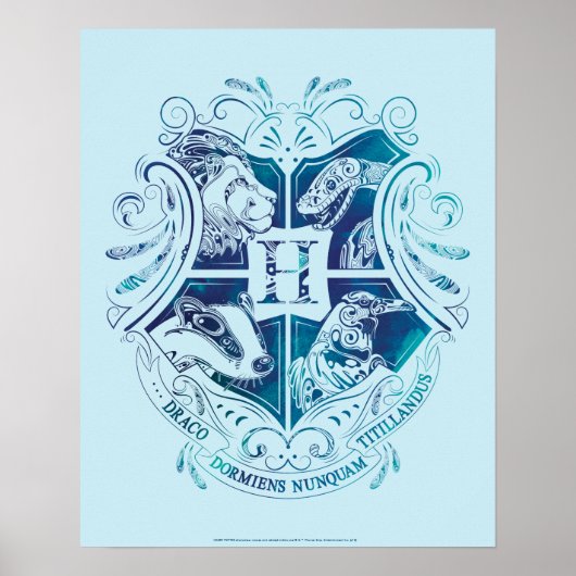 Harry Potter | Aguamenti HOGWARTS™ Wappen Poster (Vorne)