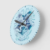 Harry Potter | Aguamenti HOGWARTS™ Wappen Runde Wanduhr (Winkel)