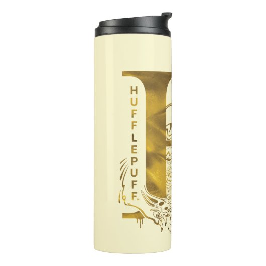 Harry Potter | Aguamenti HUFFLEPUFF™ Grafik Thermosbecher (Nach links gedreht)