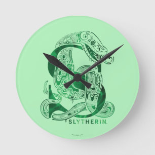 Harry Potter Aguamenti SLYTHERIN™ Graphic Runde Wanduhr