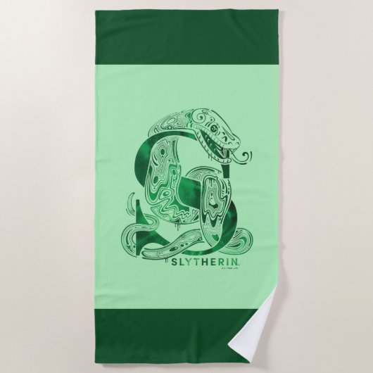 Harry Potter Aguamenti SLYTHERIN™ Graphic Strandtuch (Vorderseite)