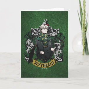 HARRY POTTER™   Anime Draco Malfoy House Wappen Karte