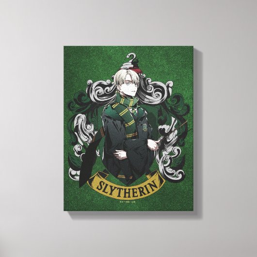 HARRY POTTER™ | Anime Draco Malfoy House Wappen Leinwanddruck (Vorderseite)