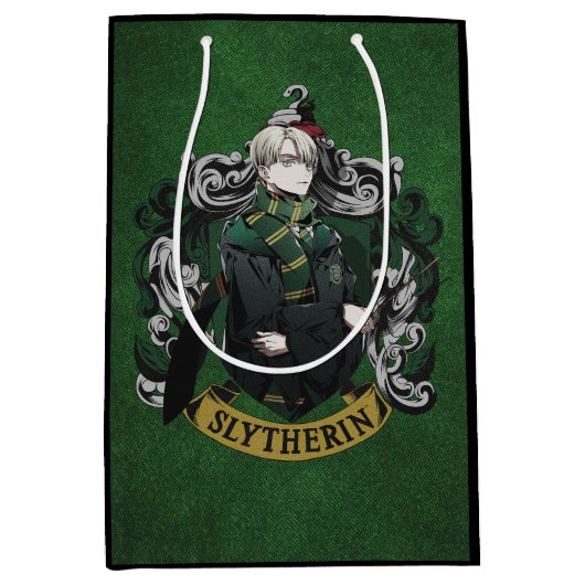 HARRY POTTER™ | Anime Draco Malfoy House Wappen Mittlere Geschenktüte (Vorderseite)