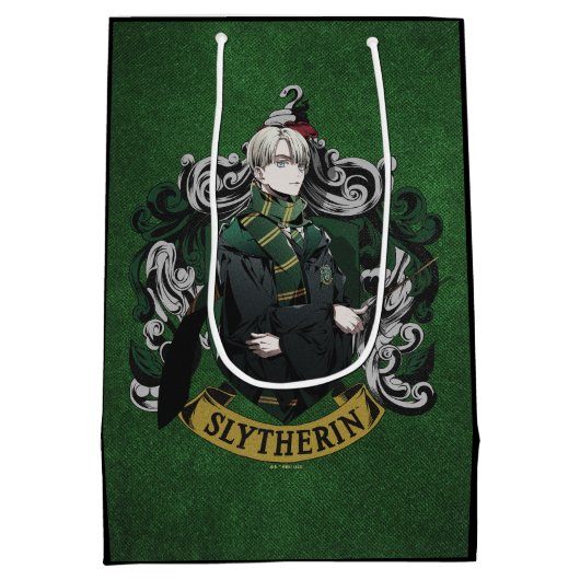 HARRY POTTER™ | Anime Draco Malfoy House Wappen Mittlere Geschenktüte (Rückseite)