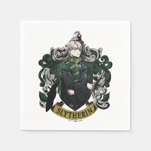 HARRY POTTER™ | Anime Draco Malfoy House Wappen Serviette (Vorderseite)