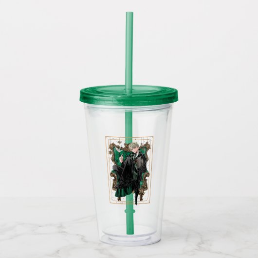 HARRY POTTER™ | Anime Draco Malfoy sitzend Acryltrinkbecher (Vorderseite)