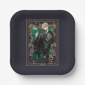 HARRY POTTER™ | Anime Draco Malfoy sitzend Pappteller (Vorderseite)