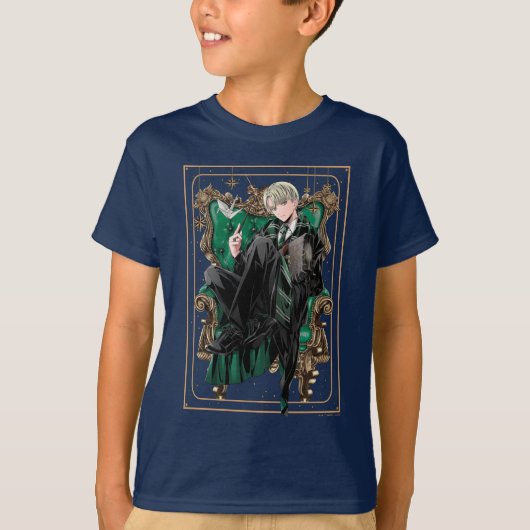 HARRY POTTER™ | Anime Draco Malfoy sitzend T-Shirt (Vorderseite)