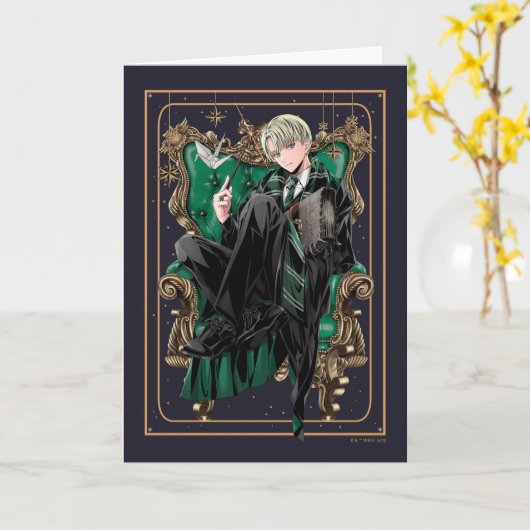 HARRY POTTER™ | Anime Draco Malfoy Sitzplatz Karte (Gelbe Blume)