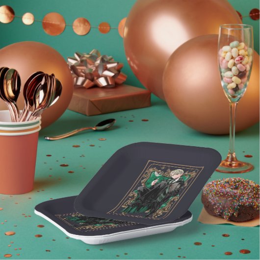 HARRY POTTER™ | Anime Draco Malfoy Sitzplatz Pappteller (Multi)