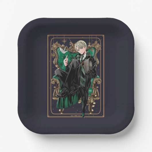 HARRY POTTER™ | Anime Draco Malfoy Sitzplatz Pappteller (Vorderseite)
