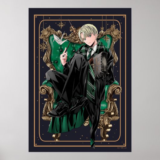 HARRY POTTER™ | Anime Draco Malfoy Sitzplatz Poster (Vorne)