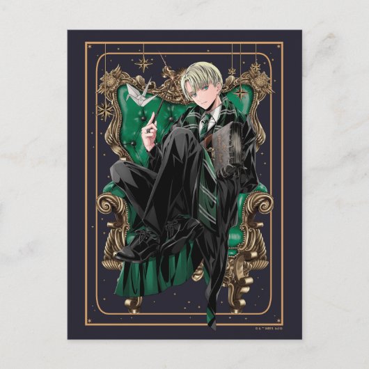 HARRY POTTER™ | Anime Draco Malfoy Sitzplatz Postkarte (Vorderseite)